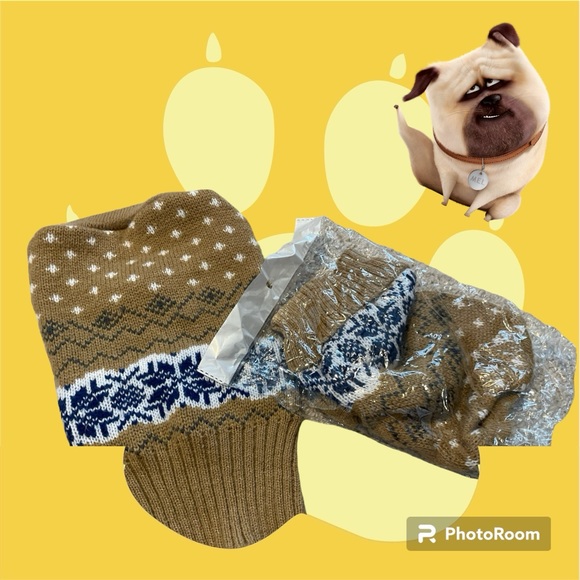 NWT. Pet Turtleneck Sweater, Classic Knitwear for Small Dogs &Cats. Size Medium. - Picture 2 of 6